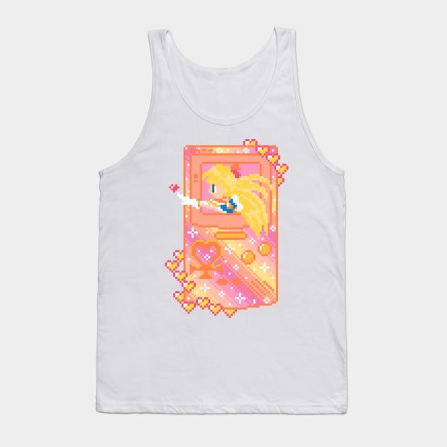 Anime Handheld Pixel Art Tank Top by AlleenasPixels